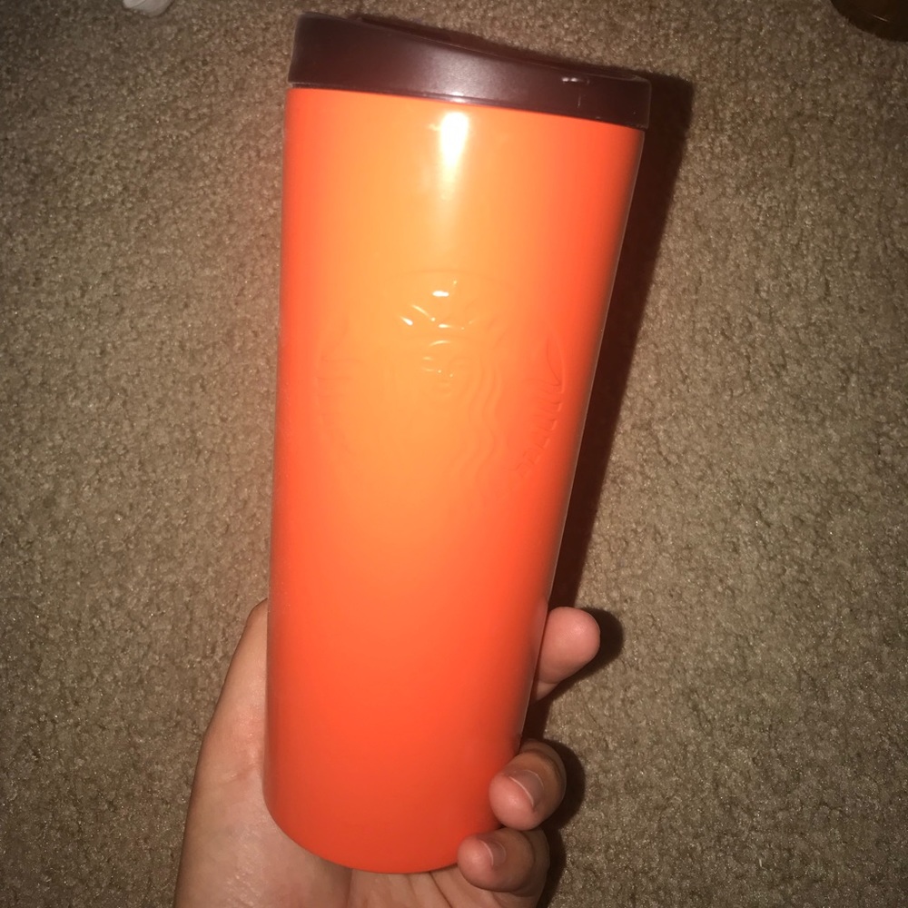 Orange Starbucks Hot Cup